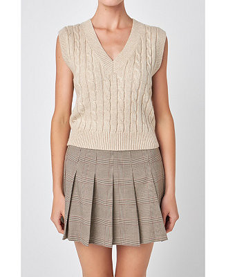 Women's Cable Knit Chunky Vest - Macy's | Macy's