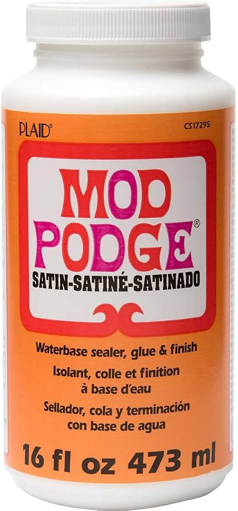 Mod Podge Waterbase Sealer, Glue and Finish, Satin, 16 Ounce | Amazon (US)
