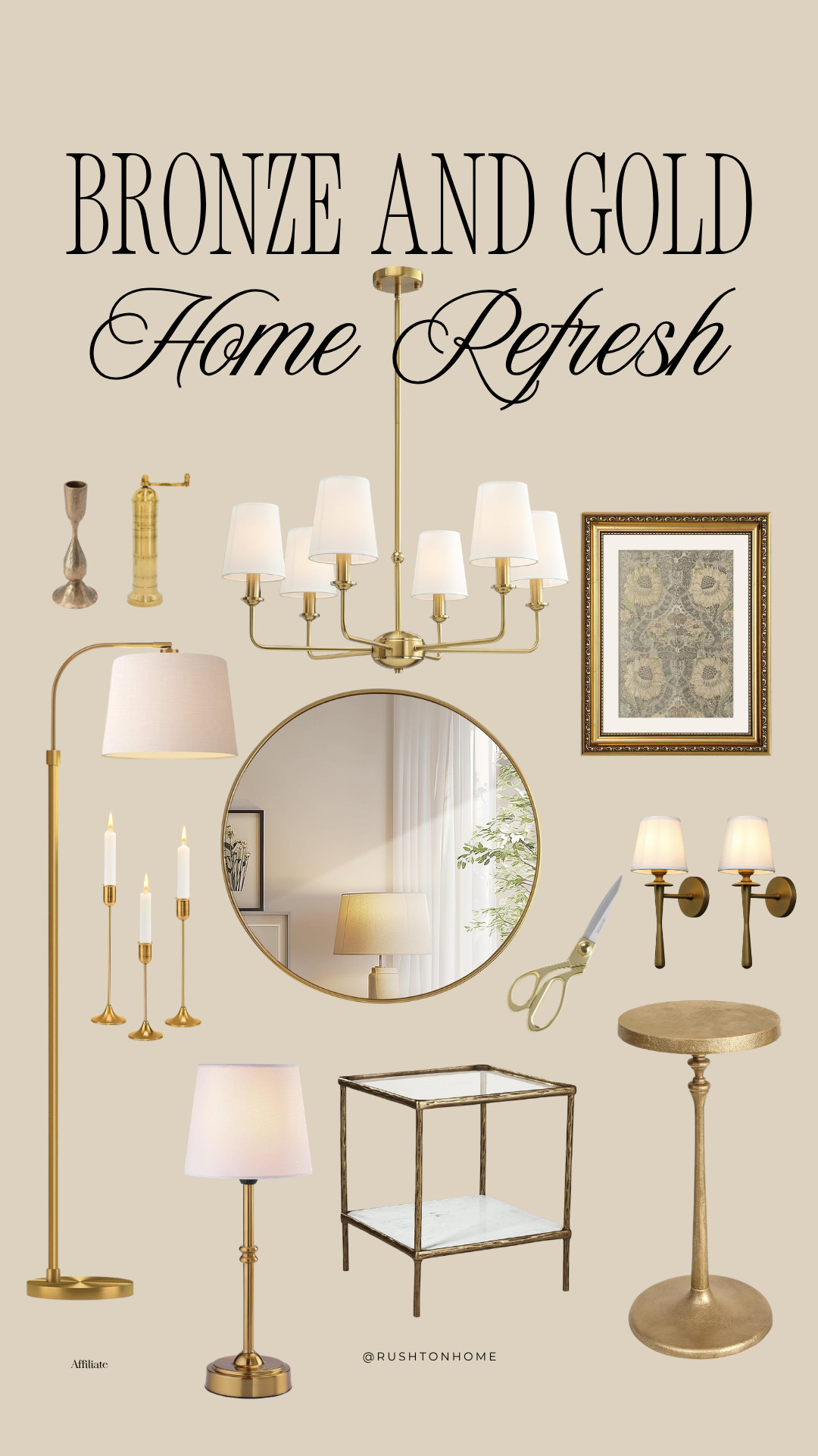 Bronze and gold accents are one of my favorite ways to warm up a space. They add contrast, bring in a little richness, and make a room feel more layered without needing a major makeover.

These are the pieces I’d use to give a home an instant refresh. 

 #LTKvlog #LTKHome #LTKSaleAlert