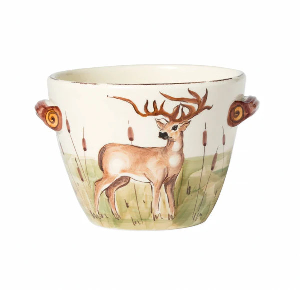 VIETRI Wildlife Deer Handled Deep Serving Bowl | Waiting On Martha