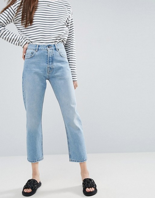 ASOS FLORENCE Authentic Straight Leg Jeans in Cambridge Light Mid Wash | ASOS UK