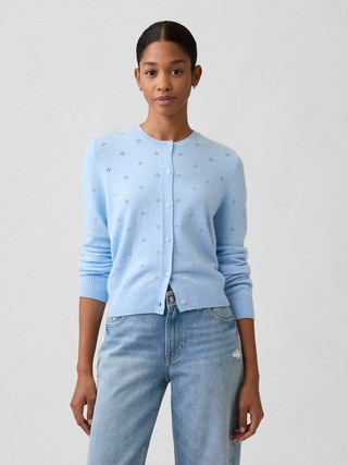 CashSoft Pointelle Cardigan | Gap Factory
