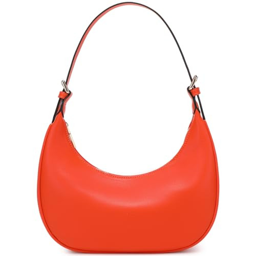 SYXLCYGJ Fashion Small Crescent Underarm Shoulder Bag for Women Trendy Purse Hobo Handbags Clutch Crossbody Bag (Orange) | Amazon (US)