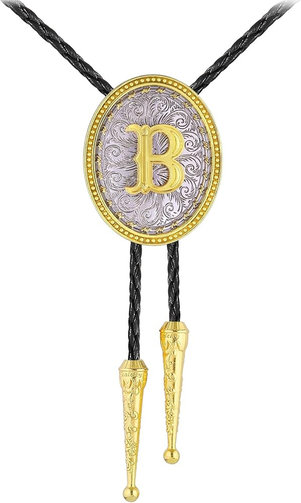 GelConnie Western Ties for Men Gold Bolo Tie Initial Letter A to Z Native American Bola Ties Cowb... | Amazon (US)