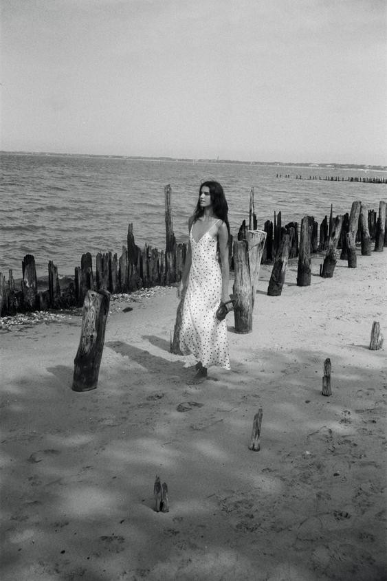 POLKA DOT SATIN MIDI DRESS | Zara UK