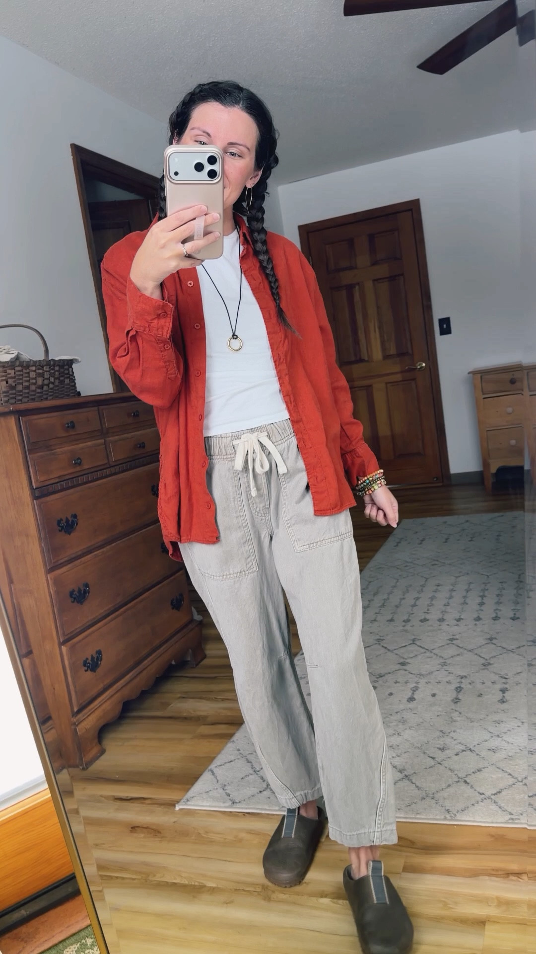 wearing medium in this tee (more of a cropped fit so I sized up—also have black). My linen blend button up is size small petite and my pants are xs petite/short. My  clogs are size 6. 

I made my necklace but linked some similar ones! 


#LTKPetite #LTKootd #LTKgrwm