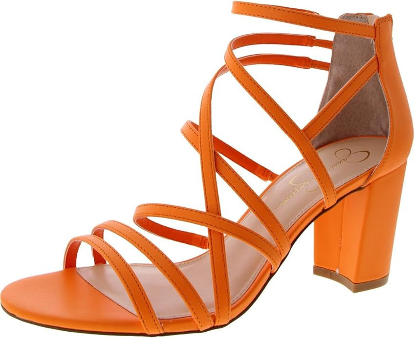 Jessica Simpson Women's Stassey Strappy Block Heel Sandal Heeled | Amazon (US)