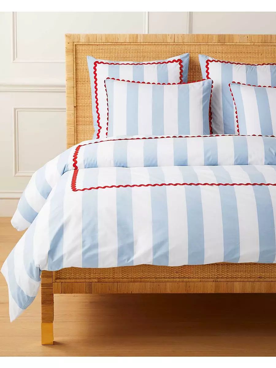 Beach Club Stripe Percale Duvet Cover | Serena and Lily