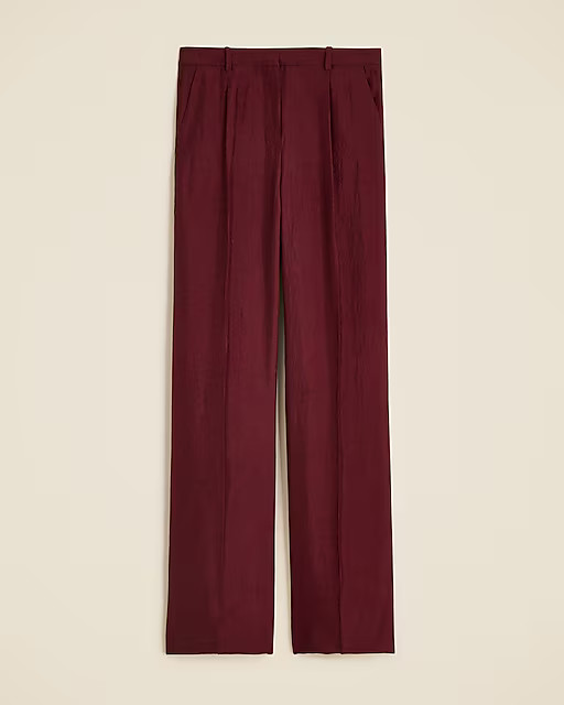 Tall Essential wide-leg pant in textured satin | J. Crew US