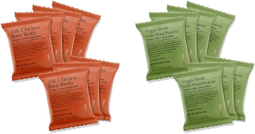 Kroma 24k Chicken Bone Broth, Dairy & Gluten Free Powder Mix with Collagen, Protein, Turmeric, Gi... | Amazon (US)