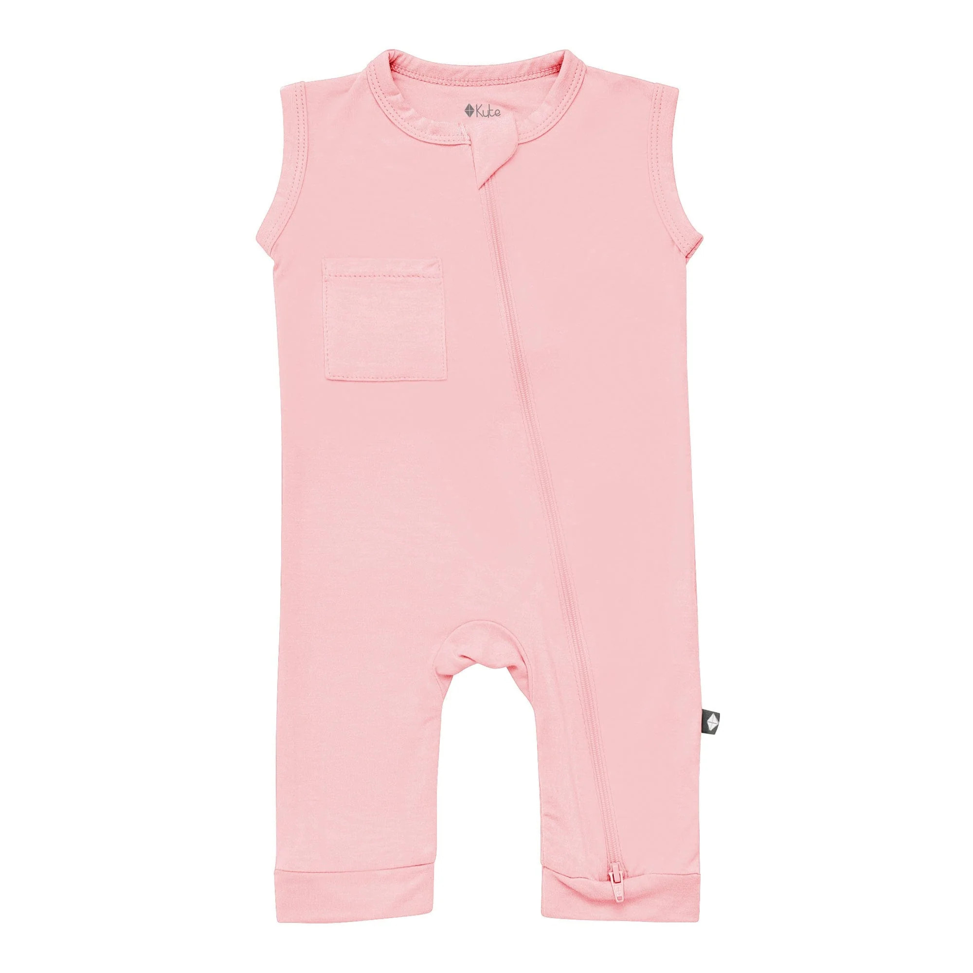 Zippered Sleeveless Romper in Crepe | Kyte BABY