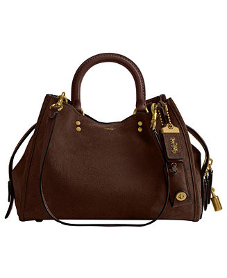COACHRogue Medium Suede Satchel Bag 31 | Macy's