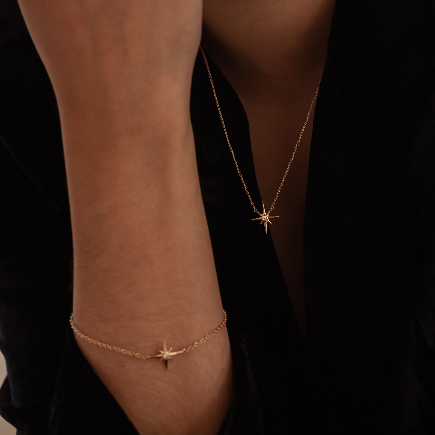 14k Gold & Diamond North Star Pendant | Dower & Hall