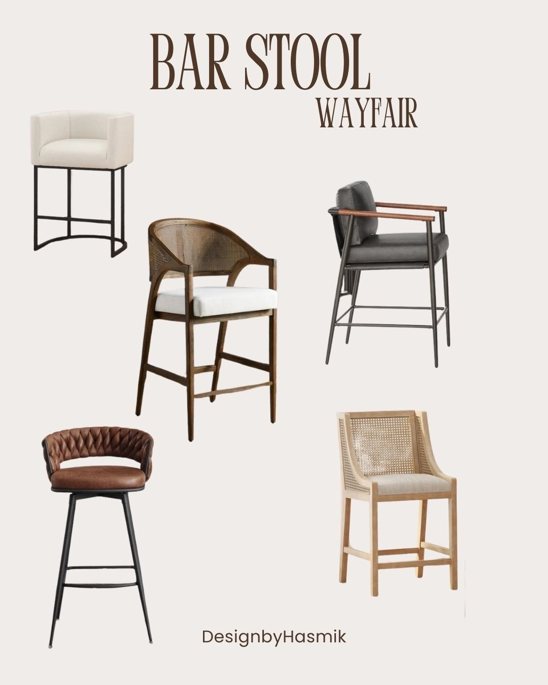Bar stools are one of the most important design elements in a kitchen because they combine both function and style. The right bar stool can instantly elevate the look of your kitchen island, breakfast bar, or entertaining space while creating a comfortable place for everyday living. I curated these beautiful bar stools from Wayfair because they offer the perfect balance of modern design, comfort, and timeless style.

A well-designed kitchen island naturally becomes the center of the home. It’s where people gather for morning coffee, casual meals, conversations, and entertaining guests. Choosing bar stools that are both comfortable and visually appealing helps create a space that feels welcoming, stylish, and thoughtfully designed.

These stools feature a beautiful mix of materials such as warm wood finishes, sleek metal frames, woven cane details, and soft upholstered seating. Layering different textures like wood, leather, and fabric helps bring warmth and dimension to the kitchen while keeping the design elevated and sophisticated.

Neutral tones like cream upholstery, natural wood, matte black frames, and rich brown leather make these stools versatile enough to complement a variety of interior styles. Whether your home leans modern, contemporary, or organic modern, these designs blend seamlessly while still adding visual interest.

The silhouettes range from structured upholstered seats to curved wood frames and cane backs that add character and texture. Some designs include armrests for extra comfort, while others maintain a streamlined look that keeps the kitchen feeling open and airy.

Bar stools are more than seating—they are an opportunity to bring personality, warmth, and designer style into your home. These curated picks are perfect for creating a refined, welcoming kitchen that feels both functional and beautiful.

#barstools #kitchenisland #kitchendesign #interiordesign #homeinspo #modernhome #homedecor #kitcheninspiration #interiorstyle #designerhome #ltkhome
@Wayfair 

#LTKSaleAlert #LTKHome #LTKSpringSale