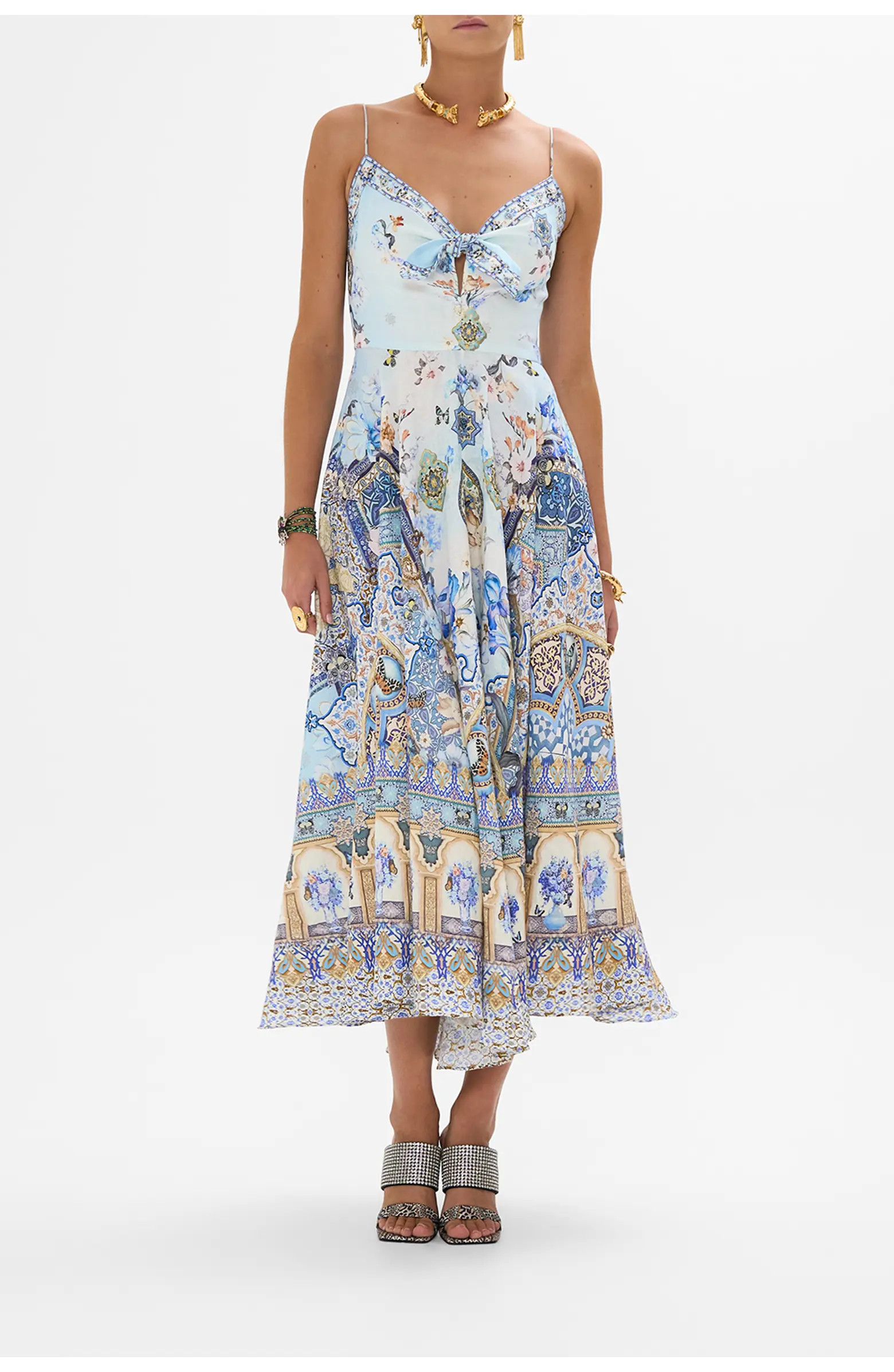 LONG DRESS WITH TIE FRONT AL MANIAL PALACE MEMOIRS | Nordstrom
