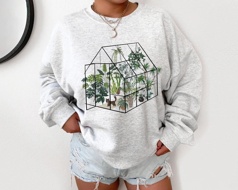 Garden Sweatshirt Greenhouse Gift Plant Lover Gift Plant - Etsy | Etsy (US)