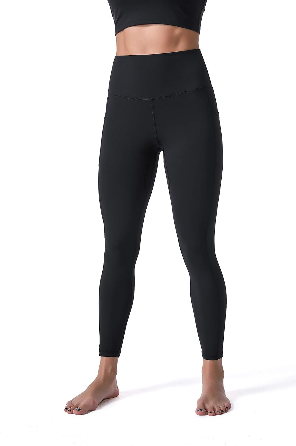 Sunzel Leggings for Women, Naked Feeling Yoga Pants 7/8 with Side Pockets for Sports Workout | Amazon (US)