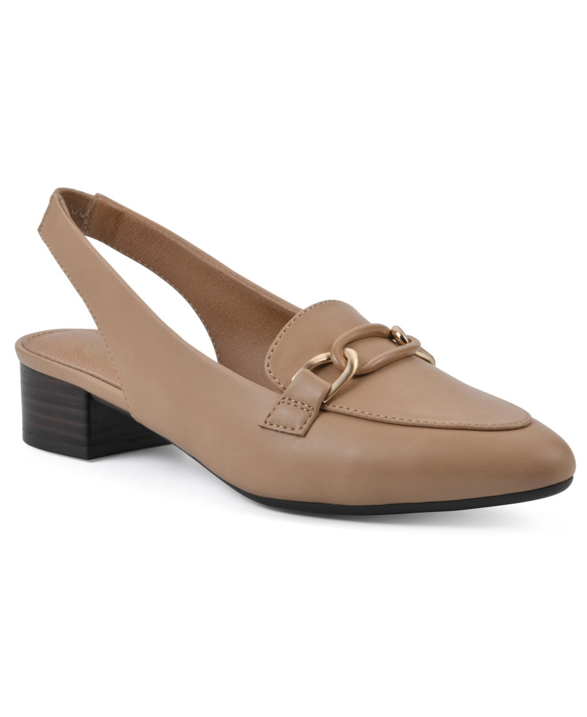 White Mountain Women's Boreal Slingback Loafers - Nude Smooth | Macy's