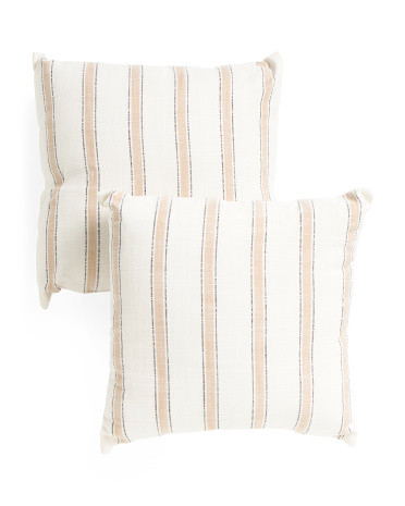 18x18 2pk Indoor Outdoor Striped Pillow | TJ Maxx