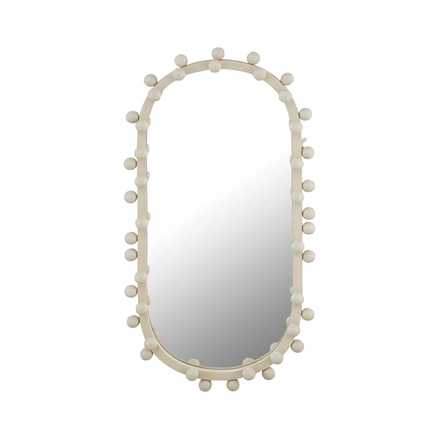 Bubbles Ivory Oval Wall Mirror (17"X31.5"-22.6"X42") | TOV Furniture