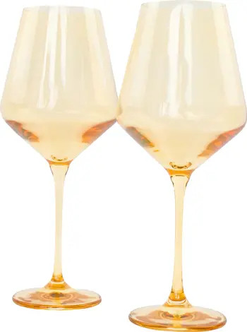 Estelle Colored Glass Set of 2 Stem Wineglasses | Nordstrom | Nordstrom