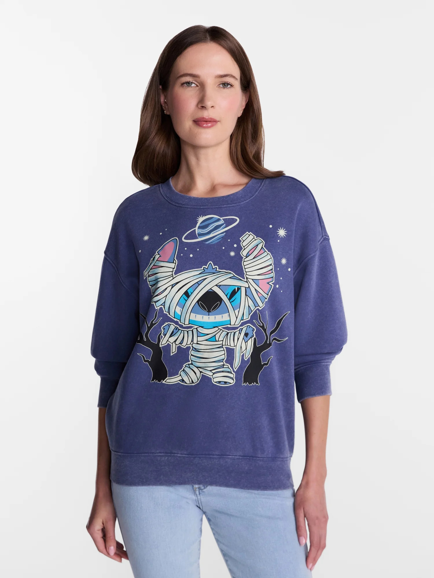 Disney Stitch Women's Halloween Sweatshirt, Sizes XXS-XXL | Walmart (US)