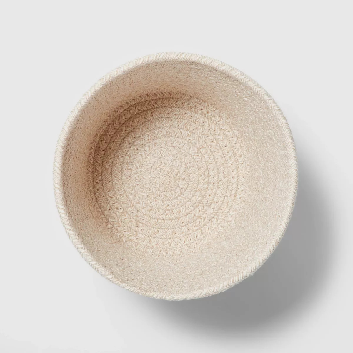 Decorative Coiled Rope Basket Cobblestone - Brightroom™: Multicolor Circular Polyester, 8"x8"x6... | Target