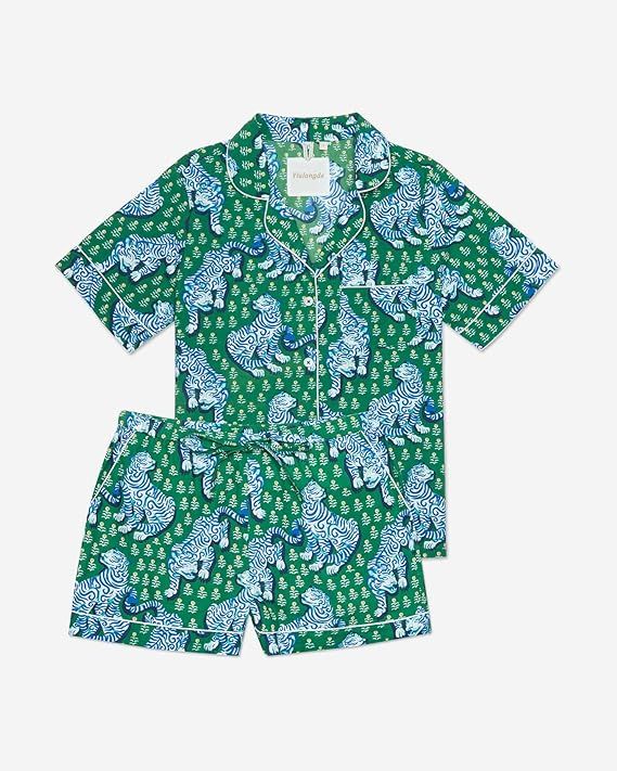 Womens Rabbit Monkey Print 2 Piece Pajamas Y2k Preppy Short Sleeve Shirt Shorts Two Piece Pjs Out... | Amazon (US)