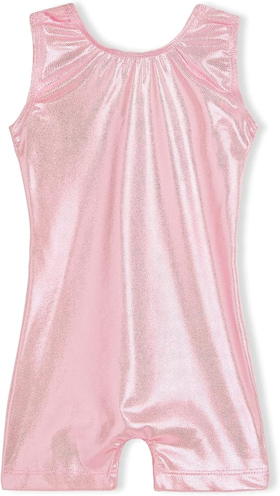 Gymnastics Leotards for Girls Sparkly One-Piece Pro Kids Unitard Biketards with Shorts | Amazon (US)