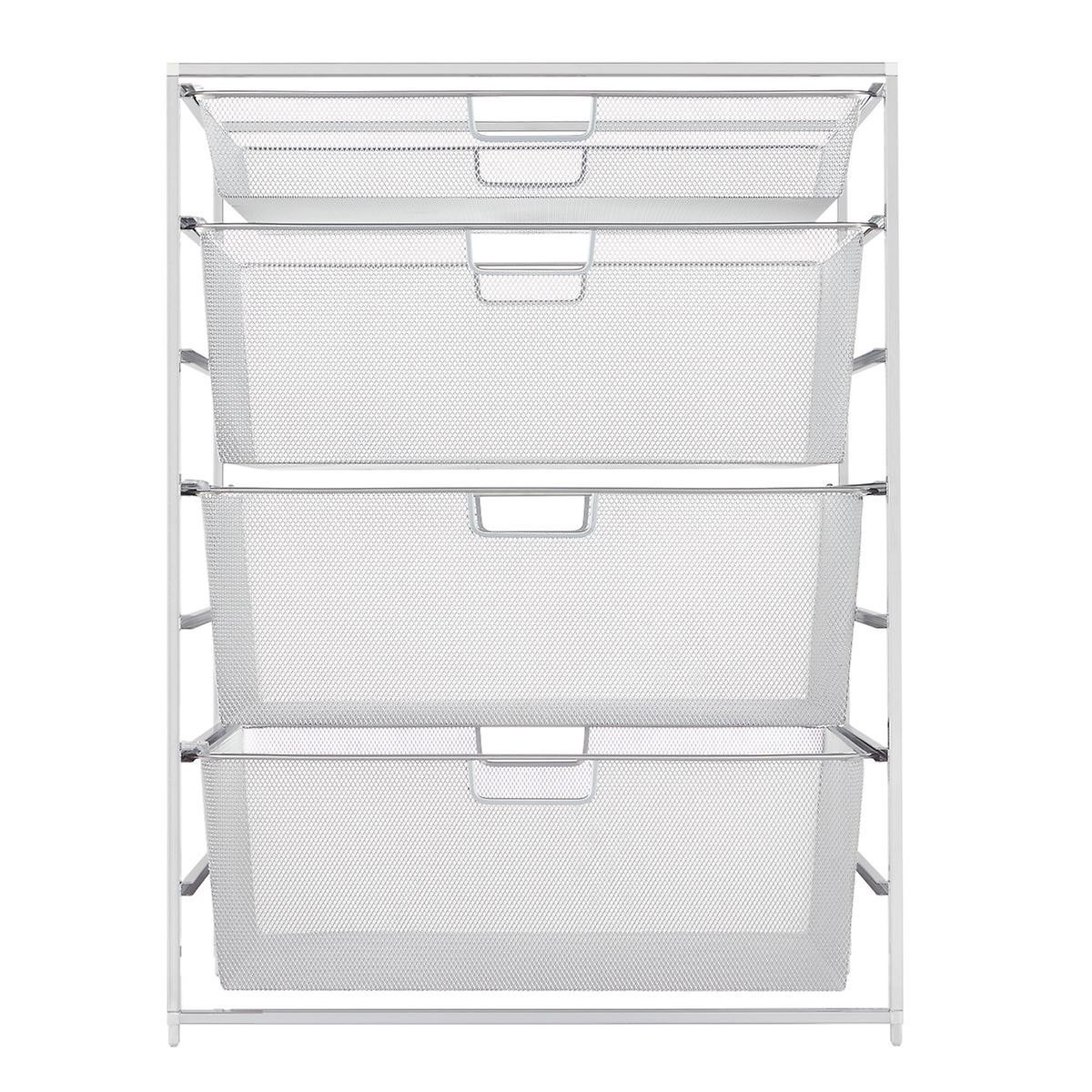 Elfa Platinum Mesh Wide Start-A-Stack | The Container Store