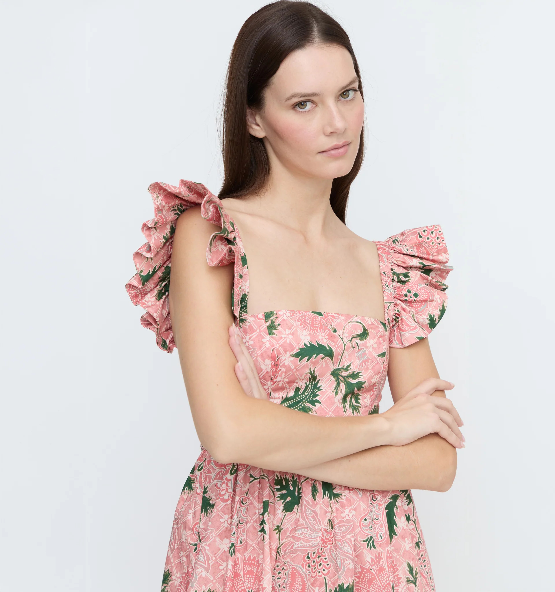 The Pippa Dress - Rose Calico Trellis | Hill House Home US