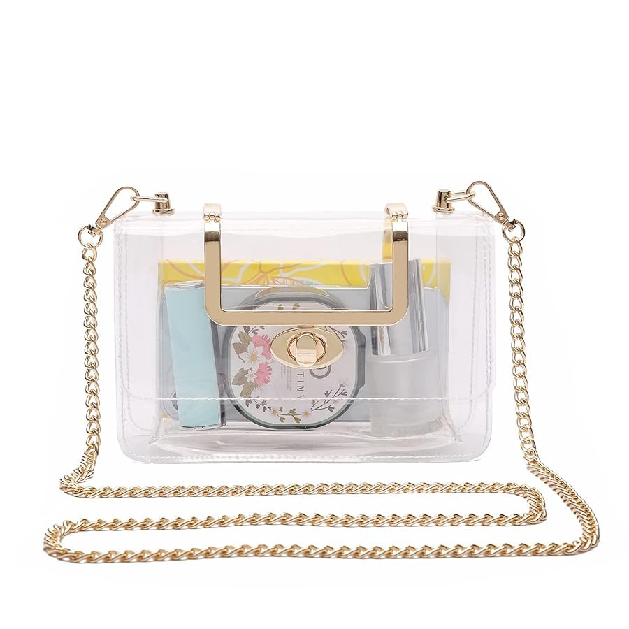 Transparent Clutch Clear Purse Crossbody Shoulder Bags Stadium Approved Bags | Amazon (US)