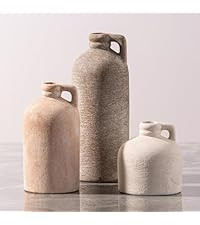 Ceramic Vase Home Table Decor - Flower Vase Set of 3 Living Room Kitchen Decorations Farmhouse Mo... | Amazon (US)