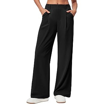 Ewedoos Wide Leg Pants Woman Stretchy Work Dress Pants Women Pull on Business Casual Slacks Trous... | Amazon (US)