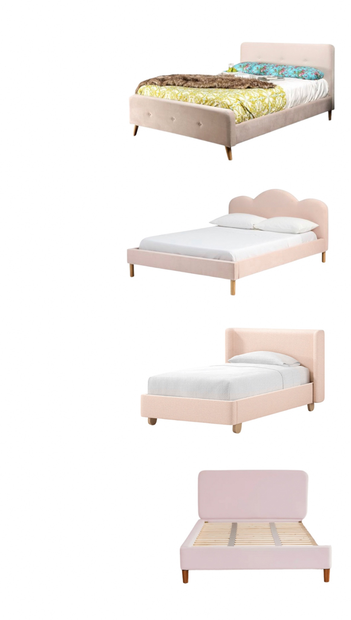 Girls bed options. 
*more colors for boys too!

Wide range of prices here, but lots of similarities & variety. 

#LTKFind #LTKhome #LTKkids