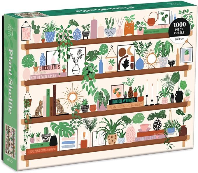 Galison Plant Shelfie 1000 Piece Puzzle from Galison - Featuring Beautiful Illustrations of House... | Amazon (US)