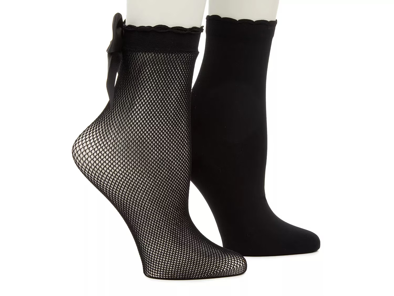 Mix No. 6 Fishnet & Ruffle Women's Ankle Socks - 2 Pack | DSW