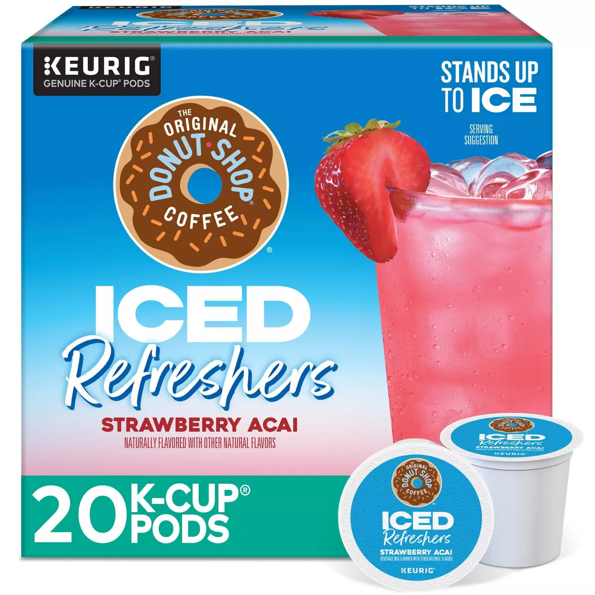 The Original Donut Shop Strawberry Acai Keurig K-Cup Iced Refresher Pods - 20ct | Target