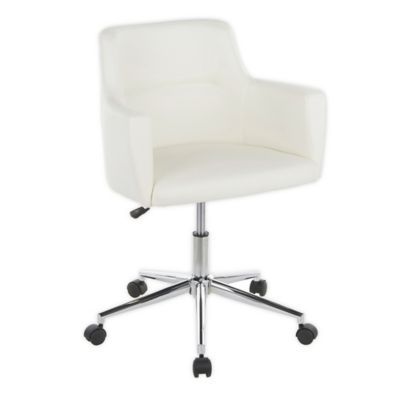 LumiSource Andrew Office Chair in White | Bed Bath & Beyond