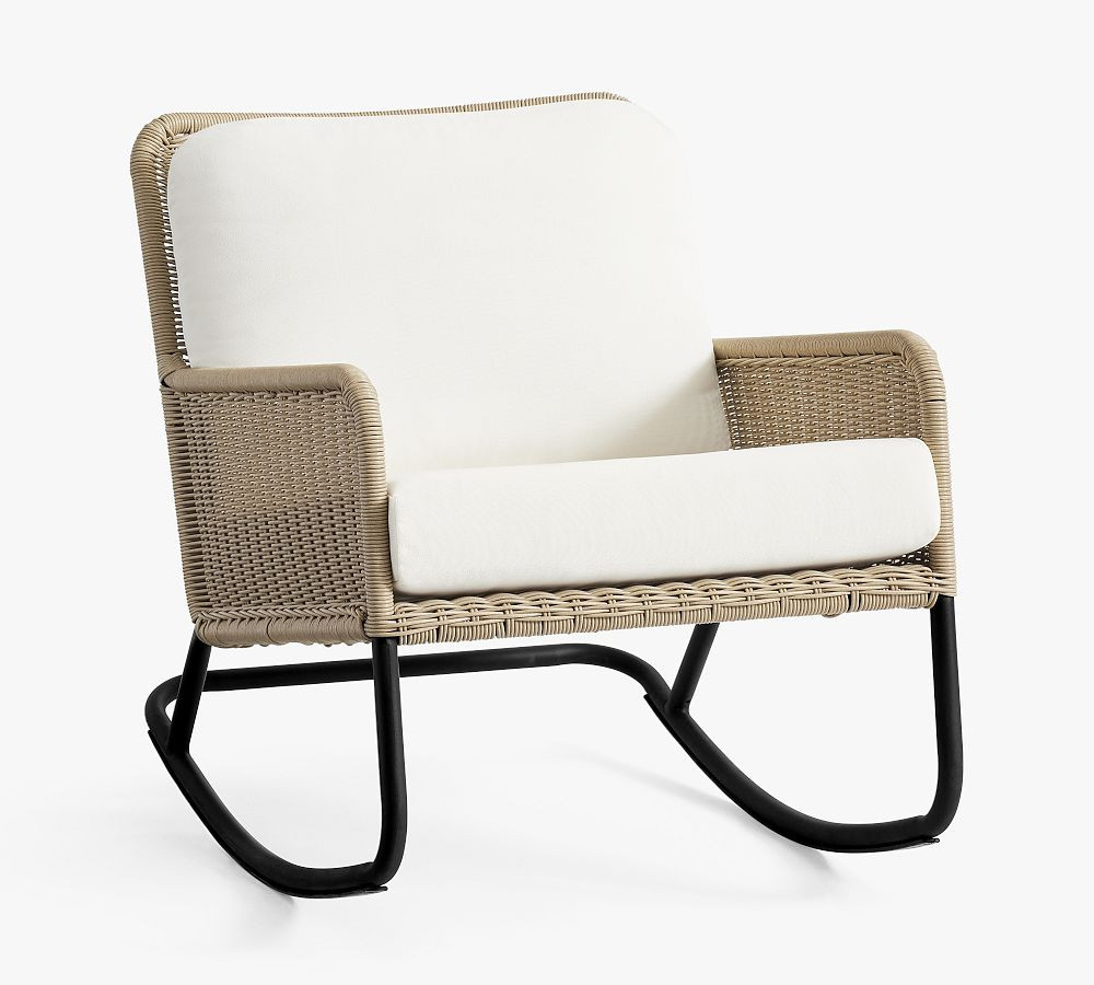 Tulum Wicker Outdoor Rocking Chair | Pottery Barn (US)