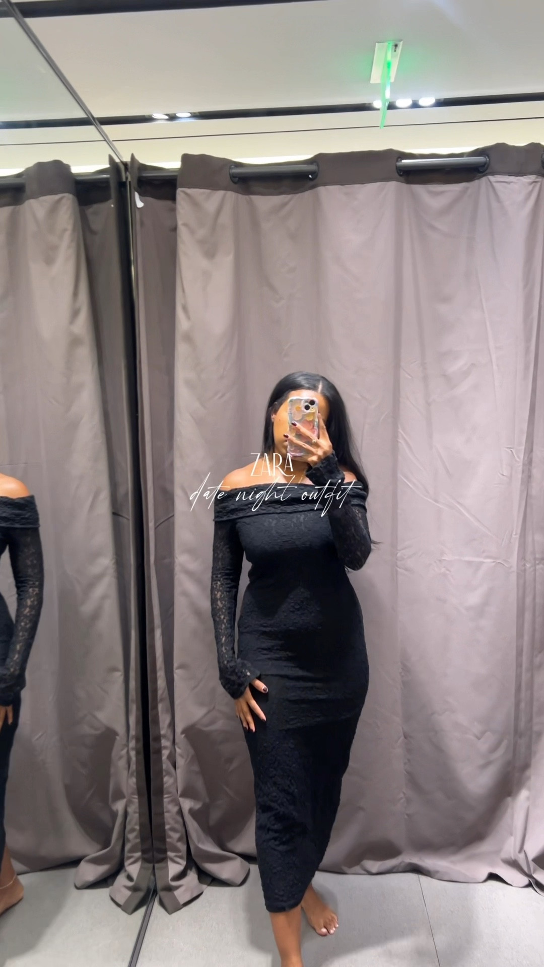 New arrivals at Zara! This black midi dress is perfect holiday parties🖤 and date night 🖤! true to size  

#LTKFindsUnder50 #LTKStyleTip #LTKParties