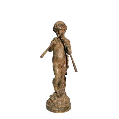 Bronze Boy with Pipes Fountain Sculpture | Wayfair North America