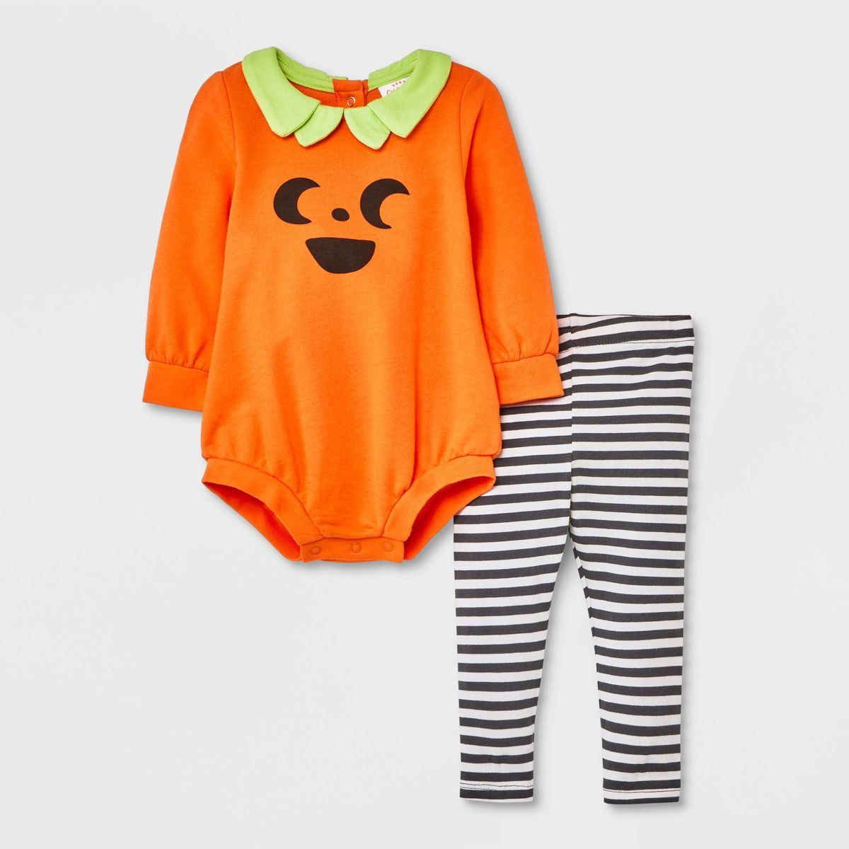Baby Pumpkin Romper & Bottom Set - Cat & Jack™ Orange | Target