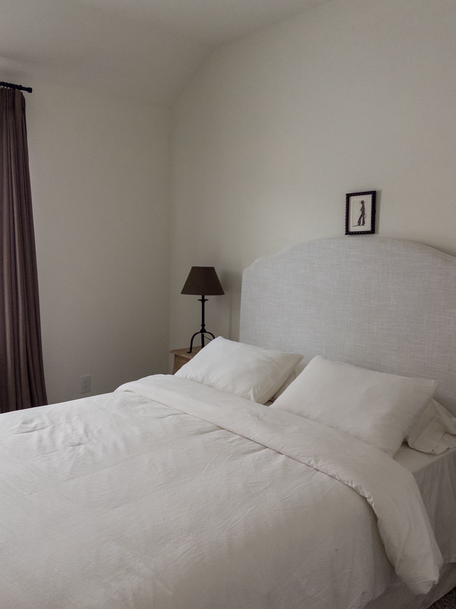 Guest room view 

minimal home, guest room inspo, European home style, linen bedframe, affordable bed frame

#LTKHome