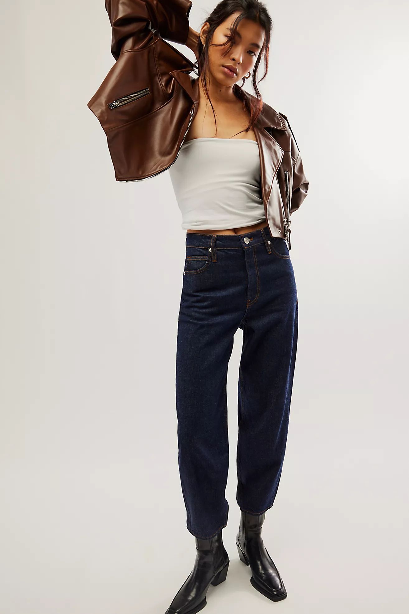 FRAME Ultra High-Rise Barrel Jeans | Free People (Global - UK&FR Excluded)