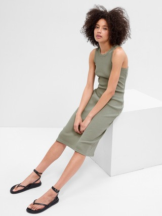 Ribbed Tank Midi Dress | Gap Factory