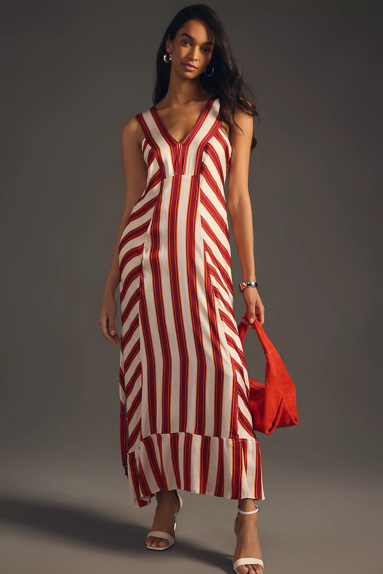 Maeve V-Neck Maxi Dress | Anthropologie (US)