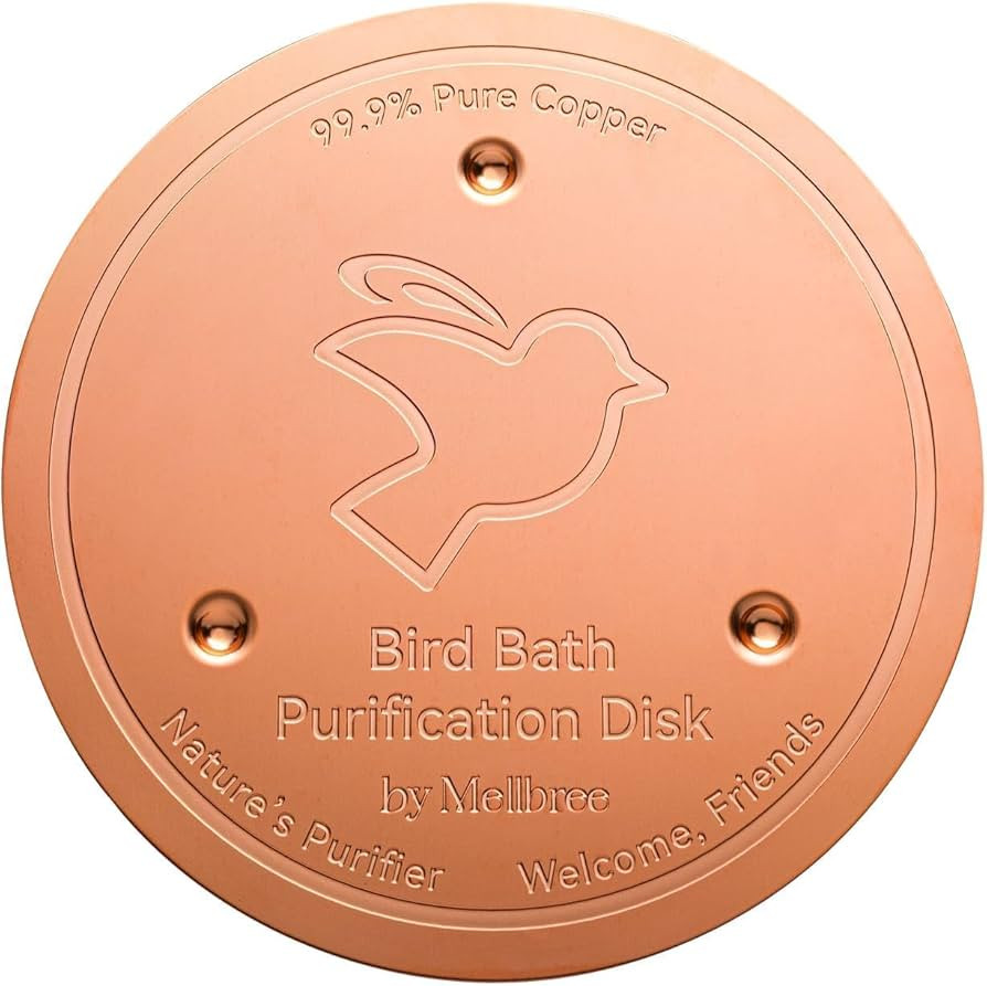 Mellbree Bird Bath Copper Disc, 0.6mm Reinforced 99.99% Pure Copper Cleaning Disk for Physical Sa... | Amazon (US)