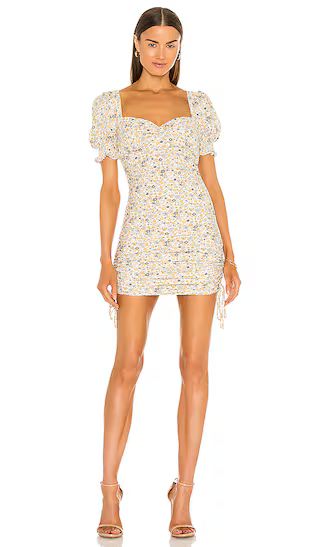 Cindy Sweetheart Dress in Soft Yellow Floral | Revolve Clothing (Global)