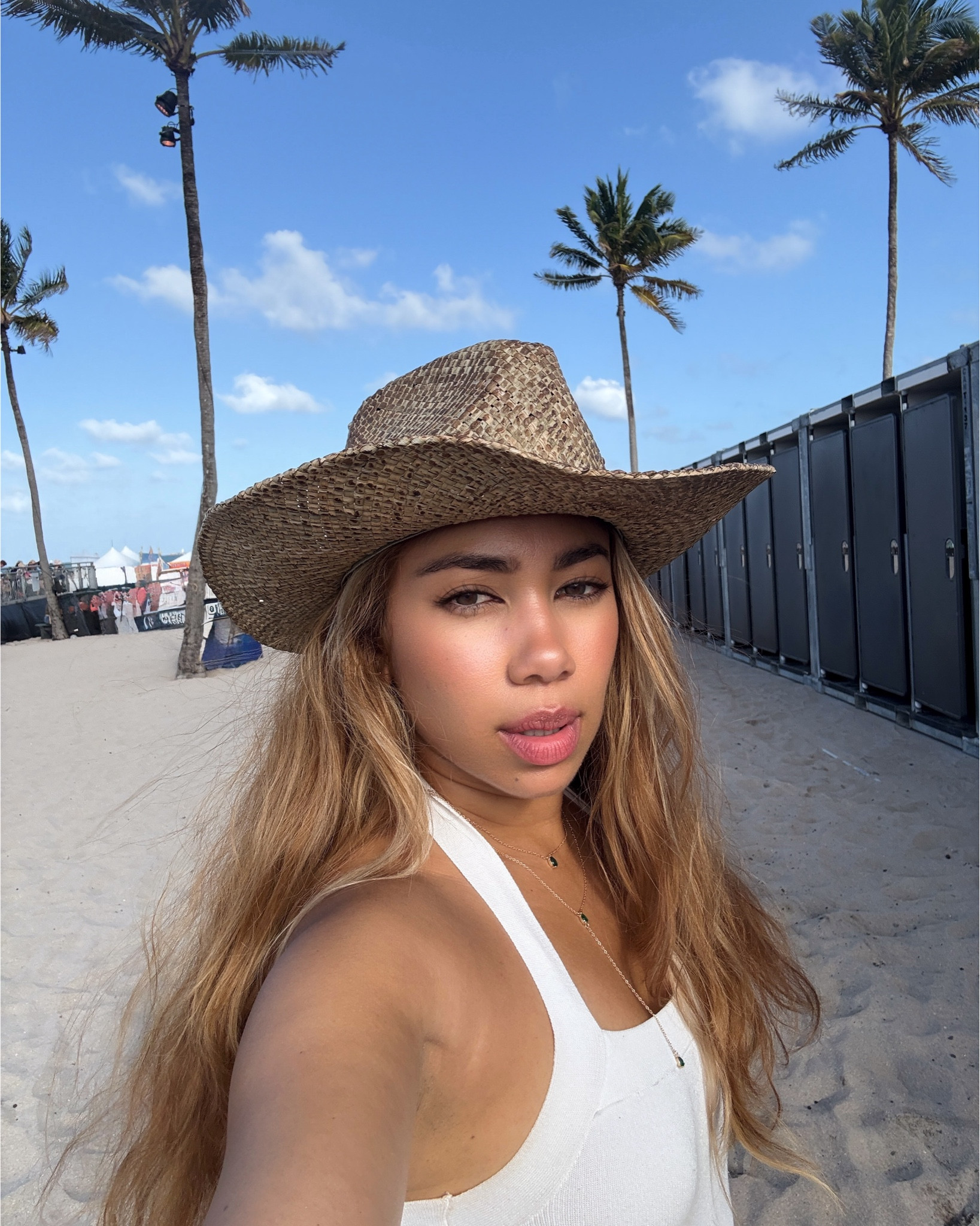 Tortuga Music Festival day one outfit. Aritzia white halter top (size small) and Superdown white  cargo shorts (size medium / 26) with brown croc. sandals (size 6 tts) and cowboy hat. #LTKOutfit 


#LTKFestival #LTKPetite #LTKPetite #LTKStyleTip #LTKFestival